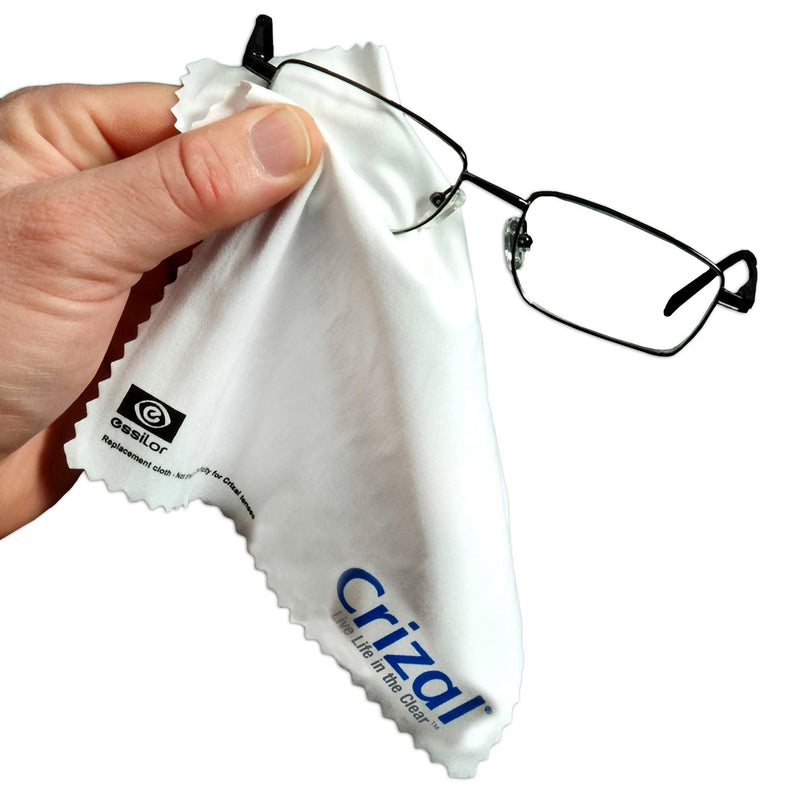 Crizal Eyeglass Cleaning Cloths – 6 Pack Premium Microfiber | Safe for AR Coatings