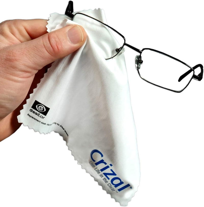 Crizall Microfiber Cleaning Cloth for Glasses, 4 Pack | Best Microfiber Cloths for Crizal Anti-Reflective Lenses