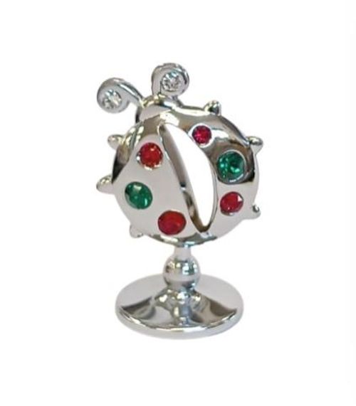 Crystocraft Small Freestanding Multicoloured Ladybird Crystals Ornament Swarovski U0397-204-CMX - InStock