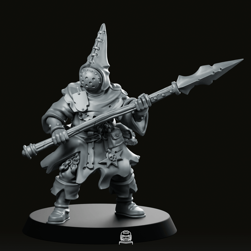 Cultist 03 Chaos Miniature Masked Spearman Zealot
