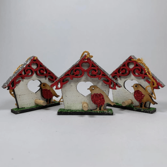 Birdhouse Bauble - Handmade Ornament