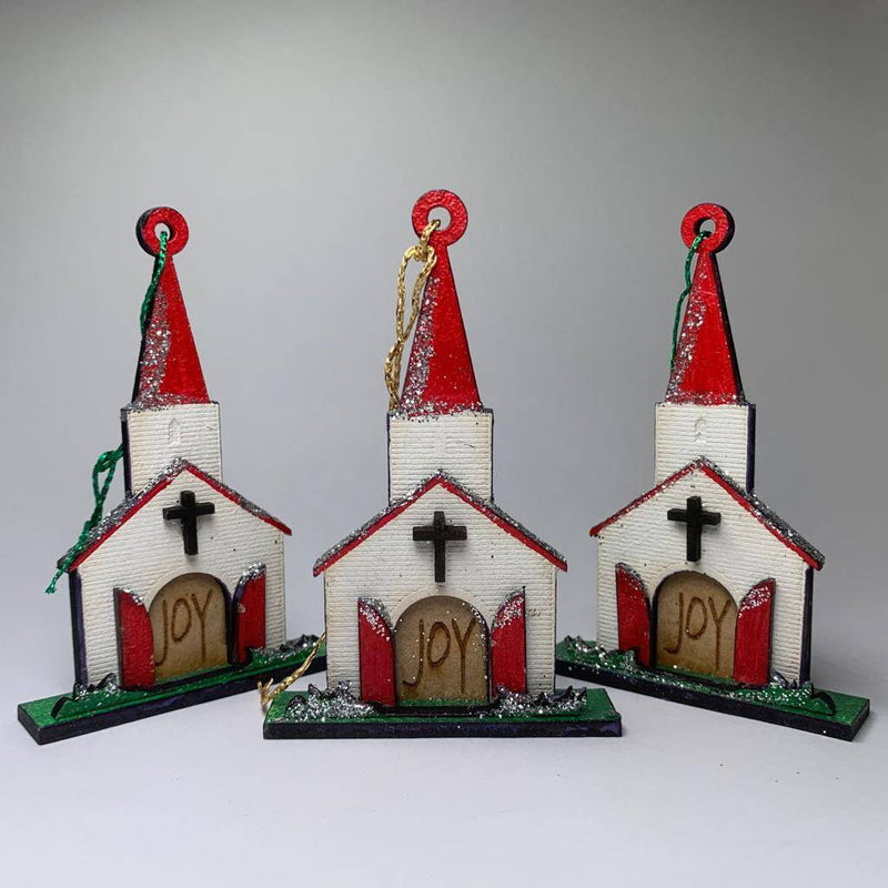 Church Joy Bauble - Handmade Ornament