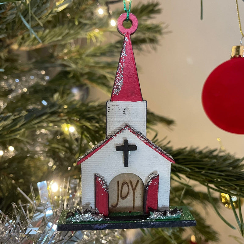 Church Joy Bauble - Handmade Ornament
