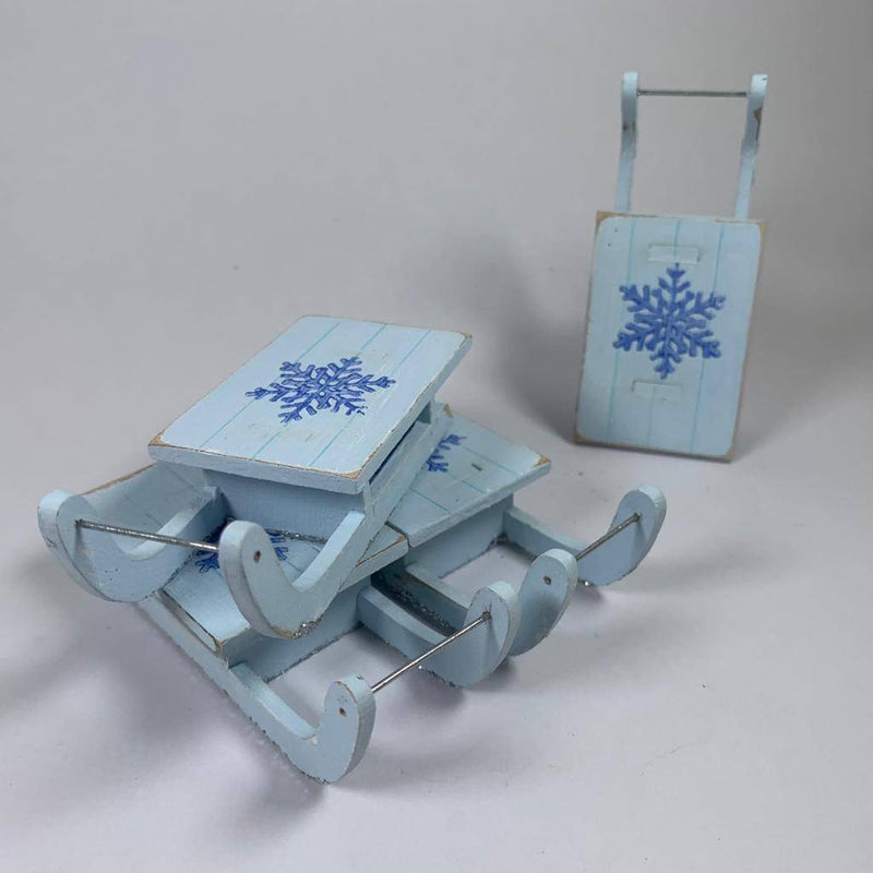 Winter Sledge Bauble - Handmade Decoration
