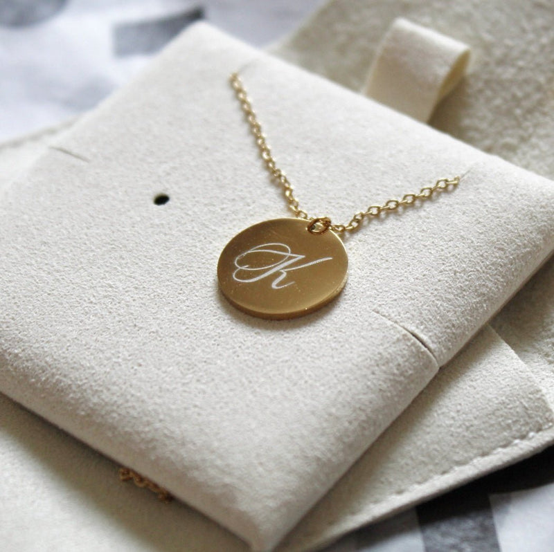 Custom engraved disc necklace
