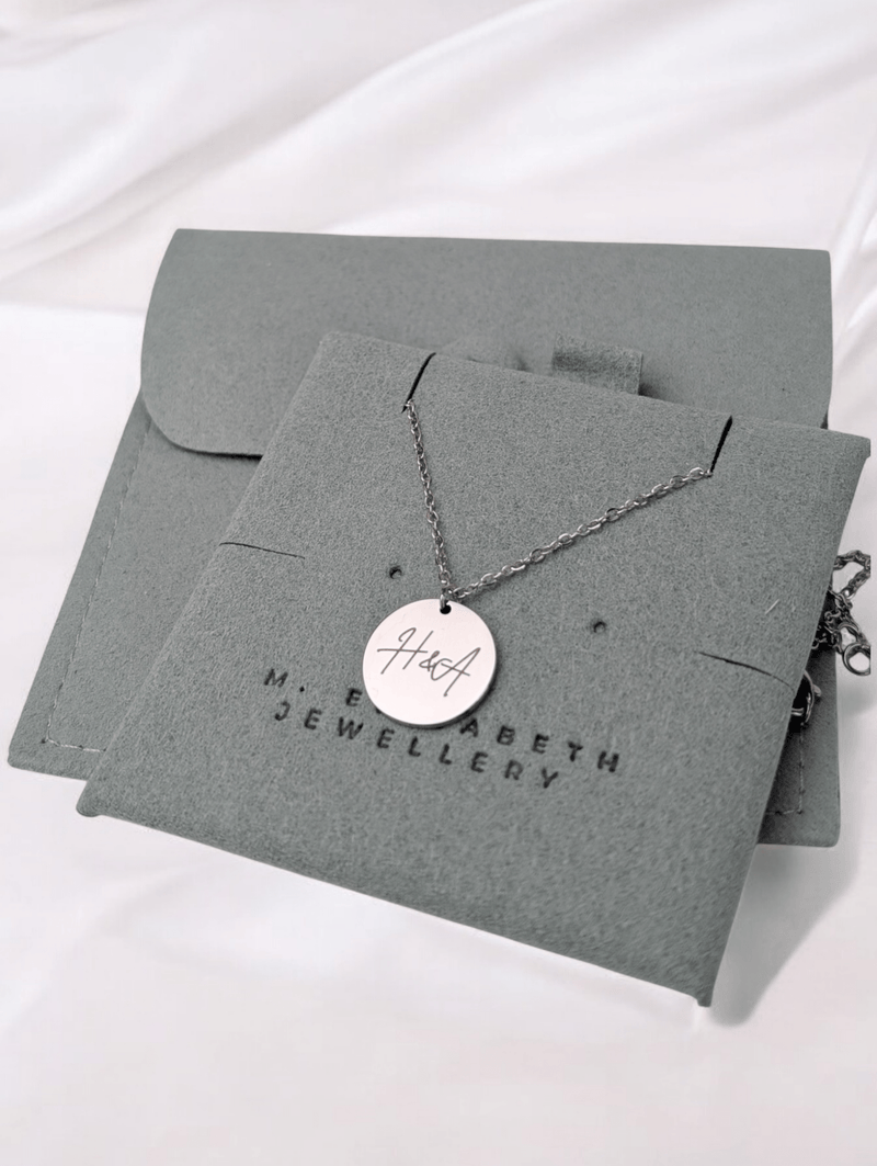 Custom engraved disc necklace