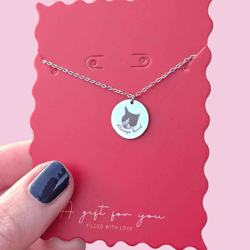 Custom engraved disc necklace