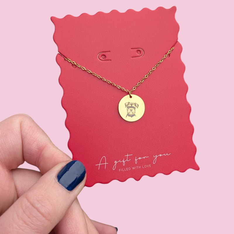 Custom engraved disc necklace