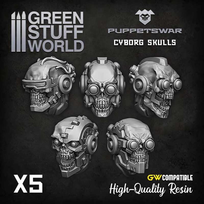 Green Stuff World Cyborg Skulls Heads