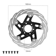 CYCLAMI Bicycle Ultra-Lightweight Carbon Fiber Brake Rotor Center-lock 6-bolt Disc Brake, 160mm, 180mm - InStock