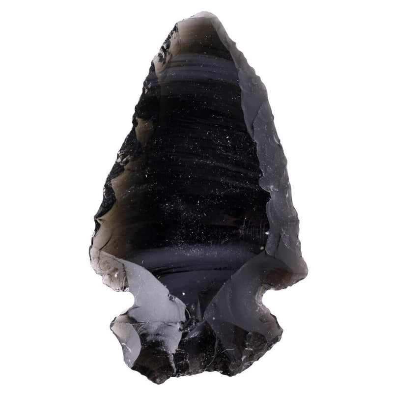 Obsidian Arrowhead Natural Volcanic Glass Collectible Crystal