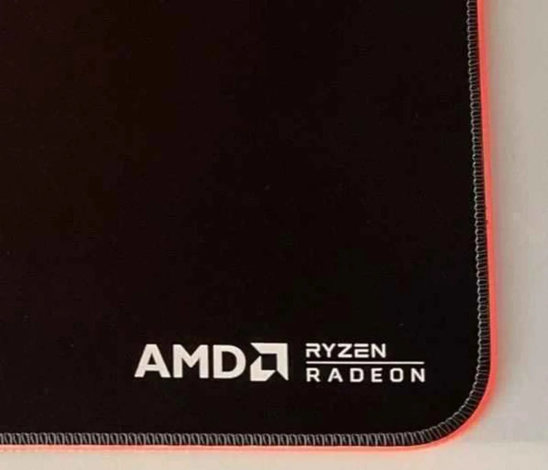AMD LED Gaming Mouse Pad Red LED Light-Up Anti-Slip 36.5×25.5 cm for PC/Laptop