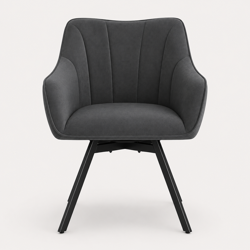 Ornix Dark Grey Upholstered Office Chair