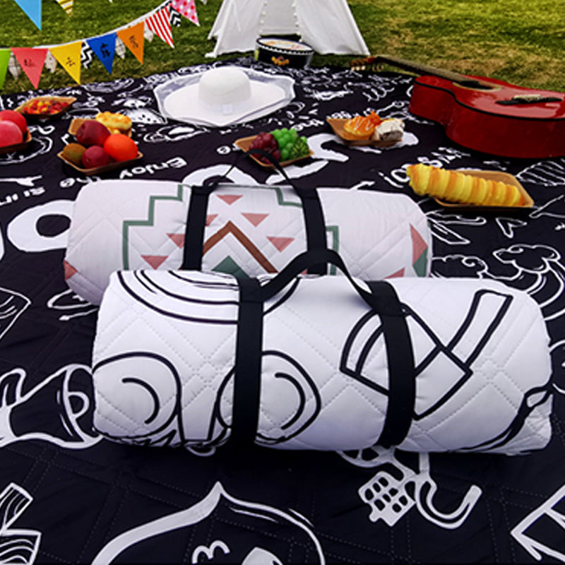 Black And White Style Series Ultrasonic Picnic Mat