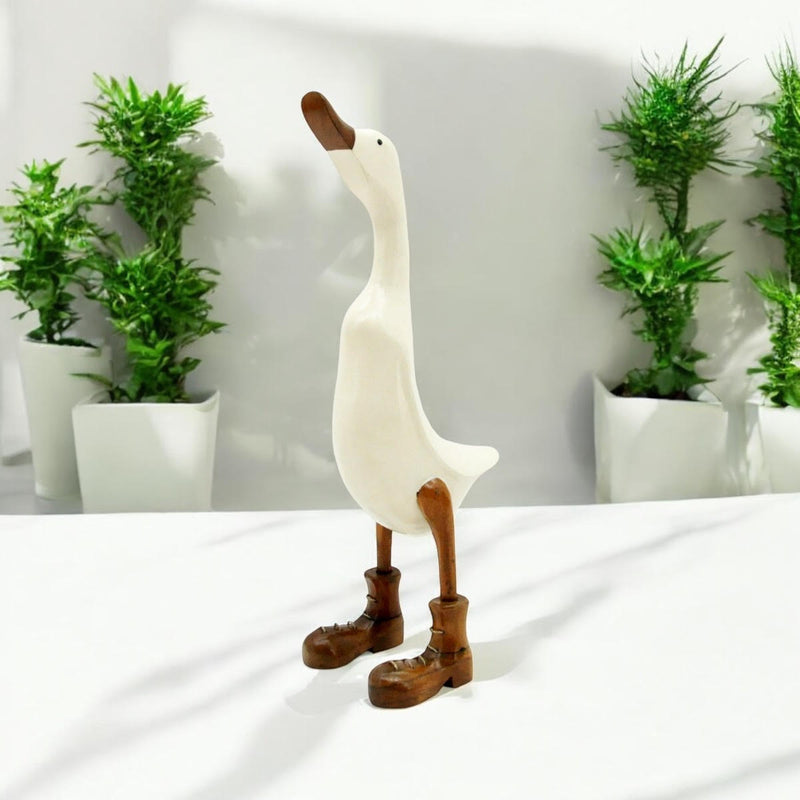 70CM CREAM DUCK WITH BOOTS