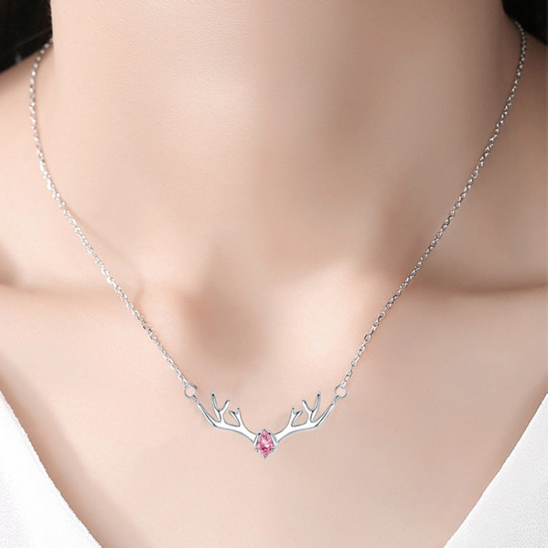 Women's Korean Version Simple Deer Pendant Necklace