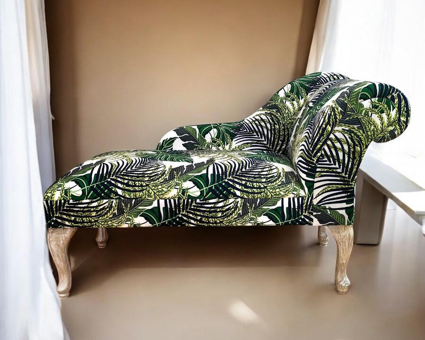 120X46X57CM PALM LEAF MINI CHAISE LONGUE