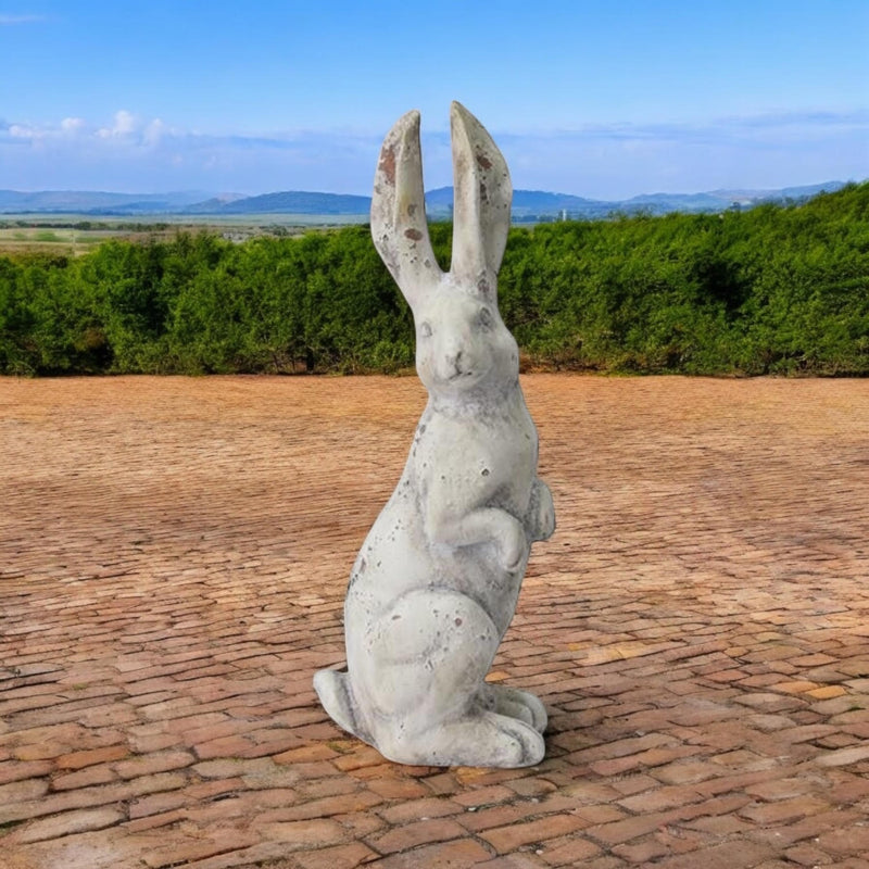 35CM CREAM RESIN RABBIT