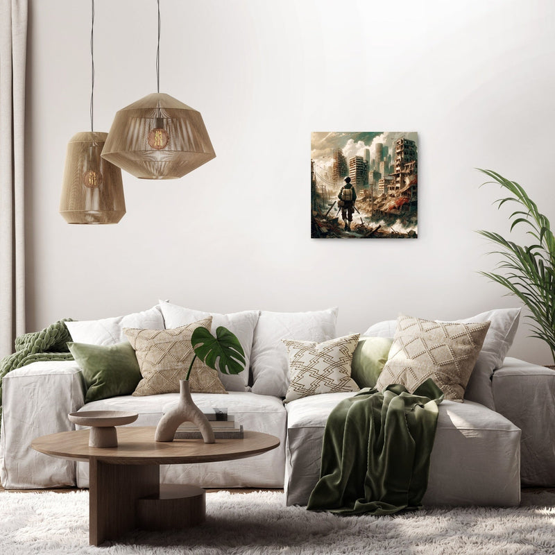 Resilience Amidst Ruins Canvas