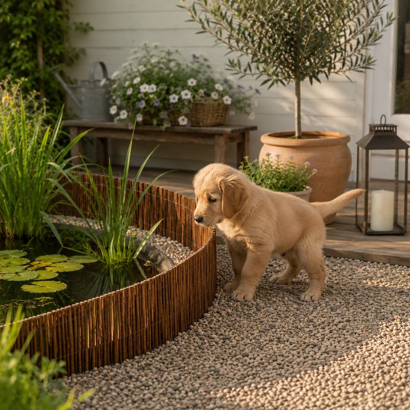 Large Natural Willow Garden Edging Roll