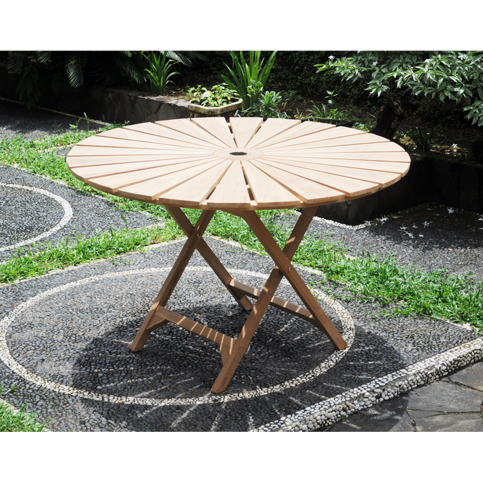 KD 120CM SUN ROUND FOLDING TABLE