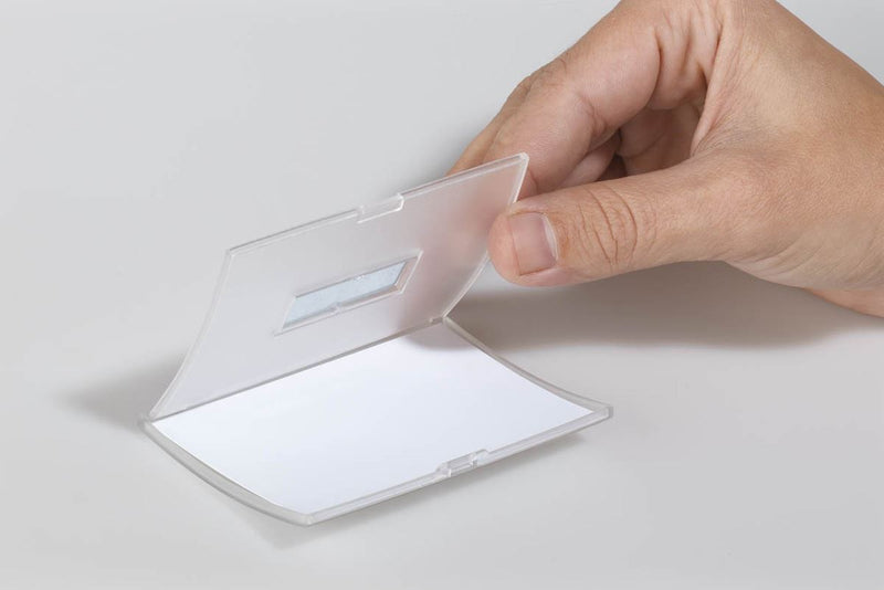 Durable CLICK FOLD Magnet Name Tag Badge Holders + Inserts | 10 Pack | 54 x 90mm