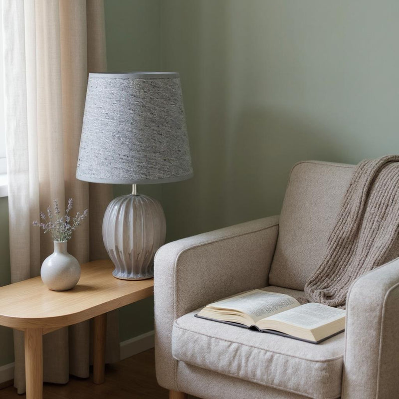 35CM HAND FINISHED LAMP AND SHADE