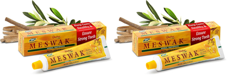 Dabur Meswak Toothpaste, 200 Gram (Pack of 2) - Natural Miswak Toothpaste for Gum Health