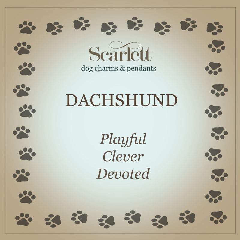 Dachshund Personalised Silver Dog Tag Necklace
