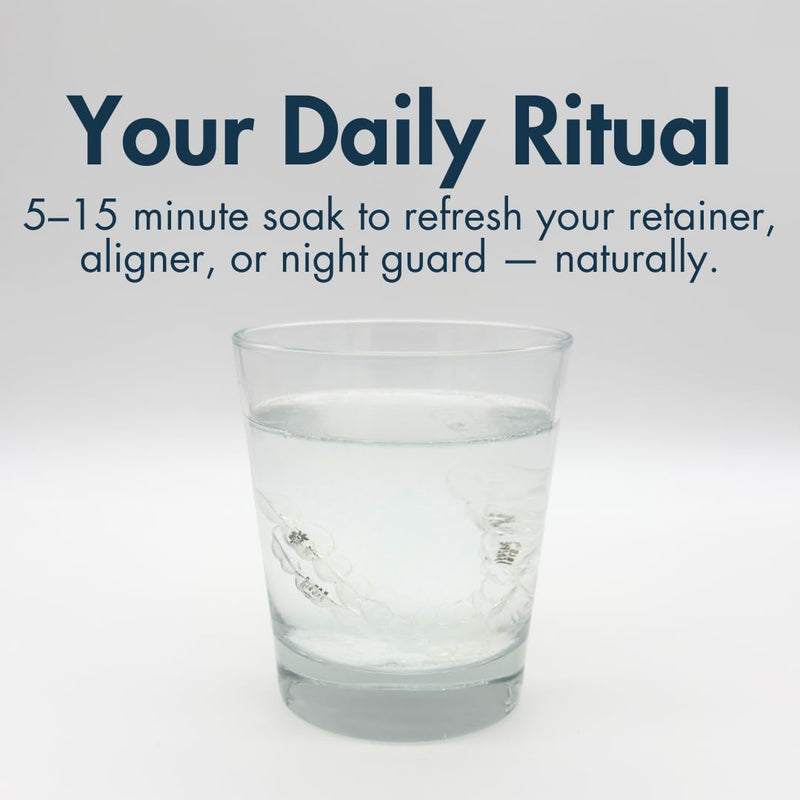 Base & Clean The Daily Refresher – 100% Natural Retainer & Aligner Cleaner (120 Servings) | Made in USA