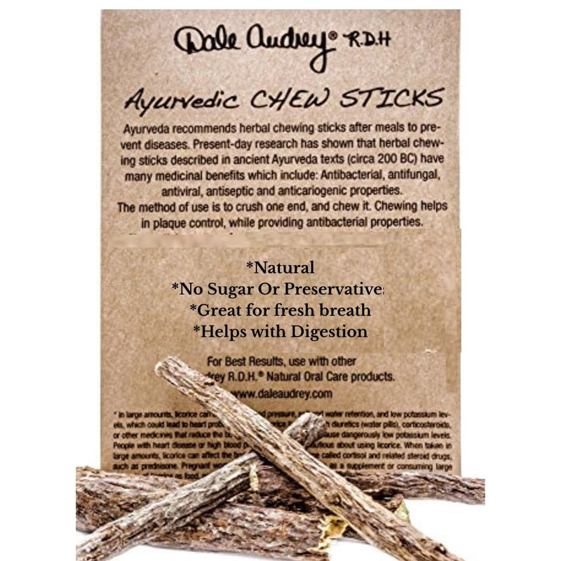 Dale Audrey Ayurvedic Chew Sticks – Licorice Root with Neem, Sugar Free (1.12 oz)