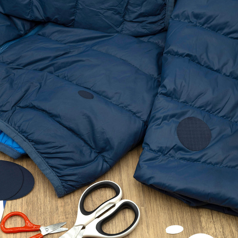 Repair Patches (30+ Colours) for Puffer Jackets, Tents, Upholstery - Stick On, Waterproof, Tear-Cold-Heat-Resistant