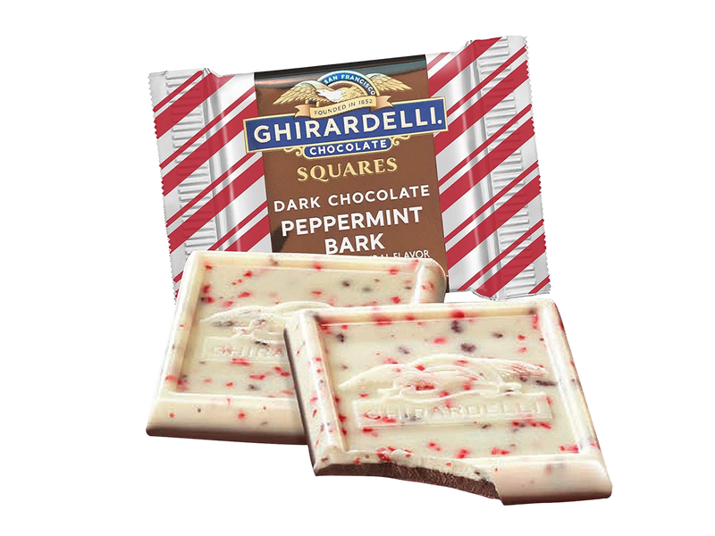 Ghirardelli Peppermint Bark Dark Chocolate Squares