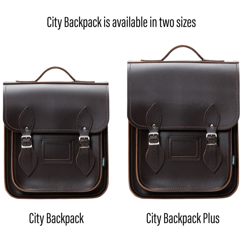 Handmade Leather City Backpack - Dark Brown