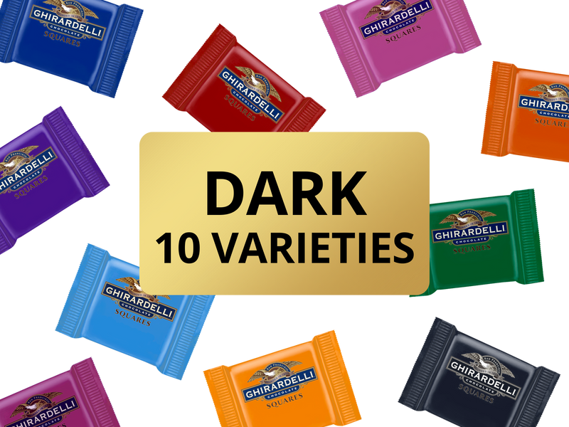 Ghirardelli Dark Chocolate Squares Collection | 10 varieties
