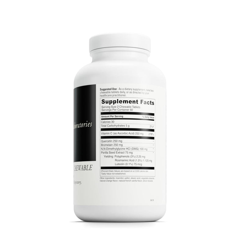DAVINCI Labs Aller-DMG Chewable - Immune, Histamine & Respiratory Support (Orange Cream, 120 Chewables, 60 Servings)