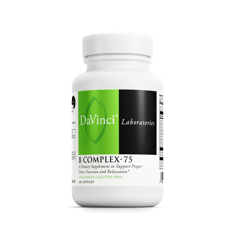 DAVINCI Labs B Complex-75 – Supports Relaxation and Proper Nerve Function (60 Capsules)