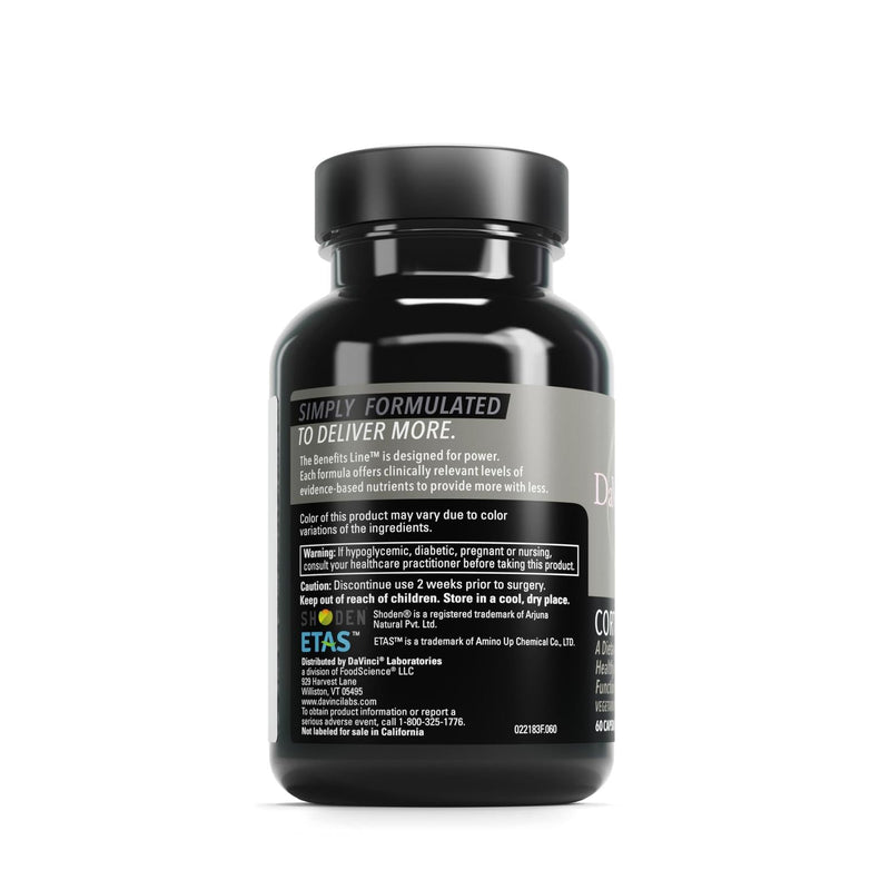 DaVinci Labs Cortisol Benefits – Supports Healthy Cortisol Levels & Adrenal Health | Ashwagandha, Rhodiola, Gluten-Free | 60 Vegetarian Capsules