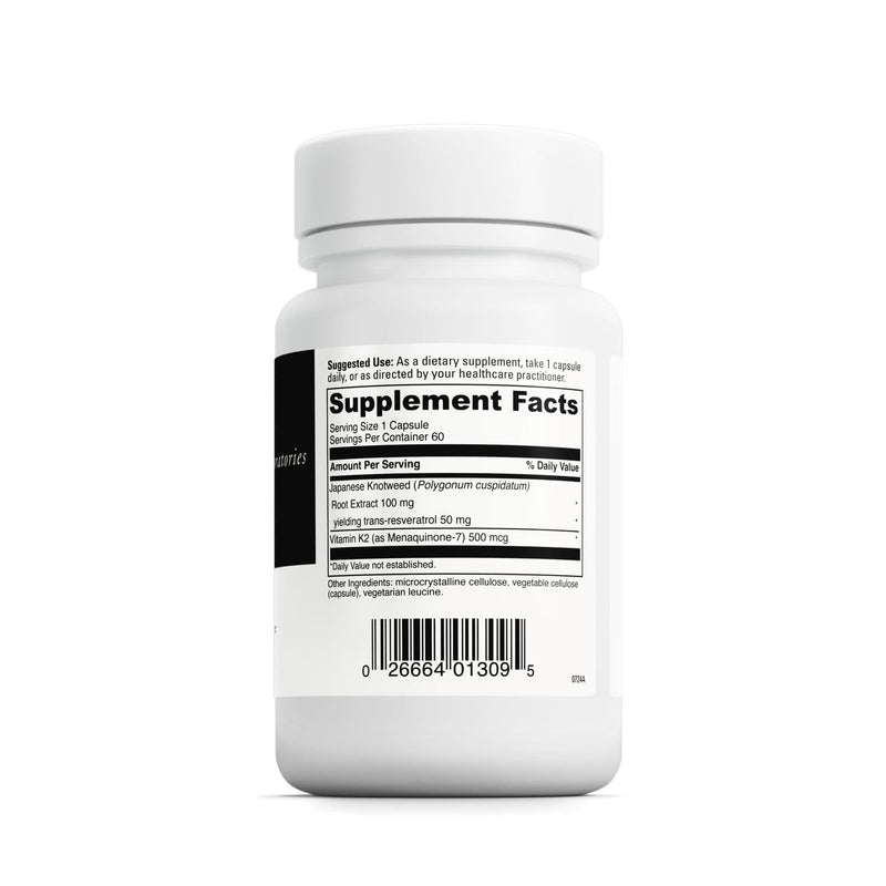 DaVinci Labs Vitamin K2 & Resveratrol – Bone & Heart Health (60 Caps) – Vegetarian, Gluten-Free, Soy-Free
