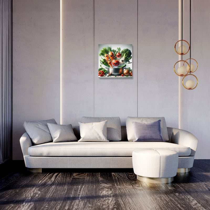 Veggie Splash Kitchen Canvas
