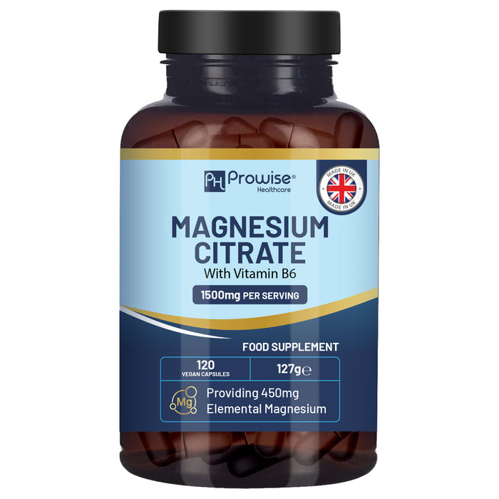 Magnesium Citrate Capsules 1500mg with Vitamin B6