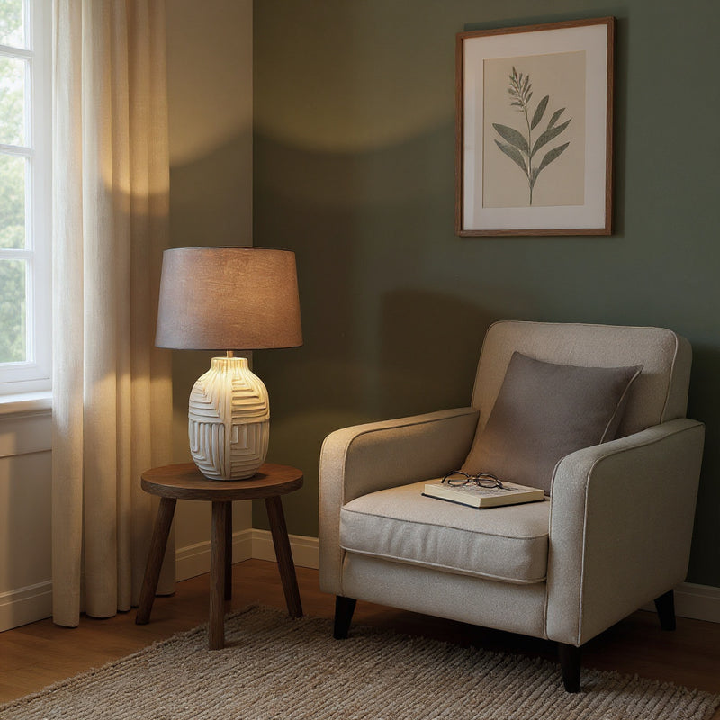 38CM LAMP AND SHADE