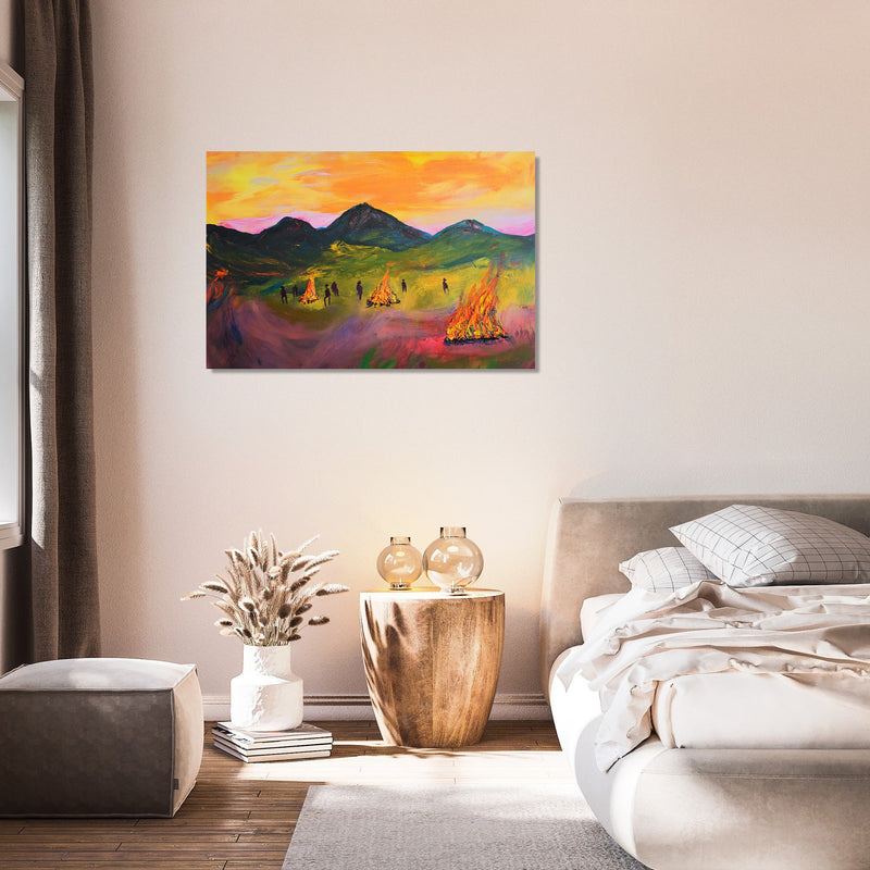 Bealtaine Bonfires Canvas