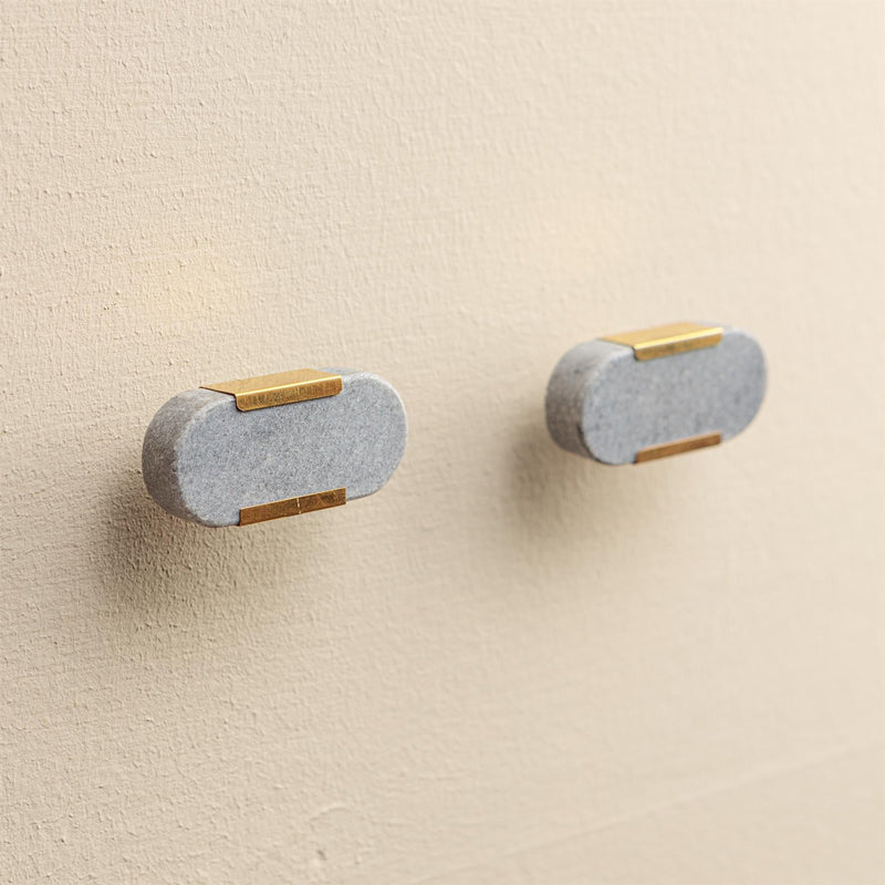 Ruhi Blue Stone Brass Drawer Knobs