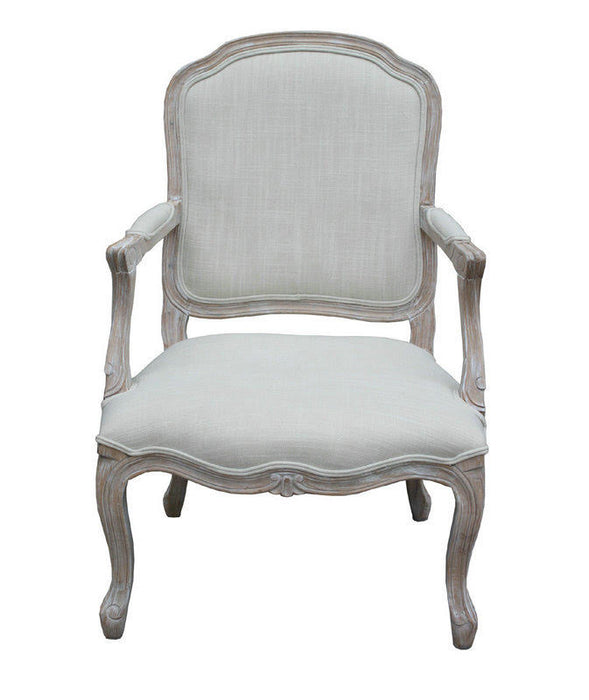 95CM LINEN FABRIC LOUIS CHAIR