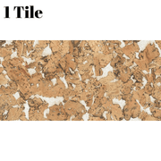 Decorative Cork Wall Tiles - Beige - 1 Tile - 0.18m2 (1.94sqft) - InStock