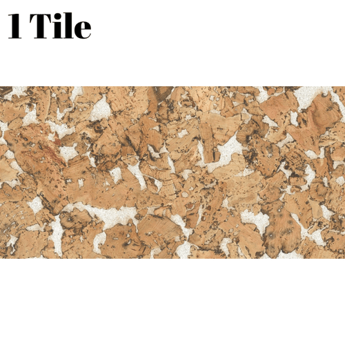 Decorative Cork Wall Tiles - Beige - 1 Tile - 0.18m2 (1.94sqft) - InStock