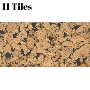 Decorative Cork Wall Tiles - Black - 1 Pack - 1.98m2 (21.31sqft) - InStock