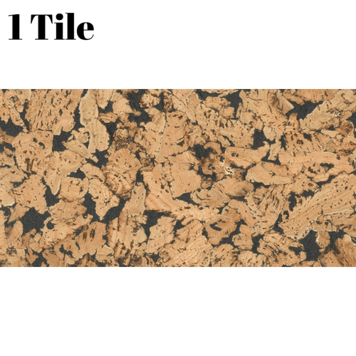 Decorative Cork Wall Tiles - Black - 1 Tile - 0.18m2 (1.94sqft) - InStock