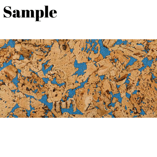 Decorative Cork Wall Tiles - Blue - Sample - 1 Strip - InStock